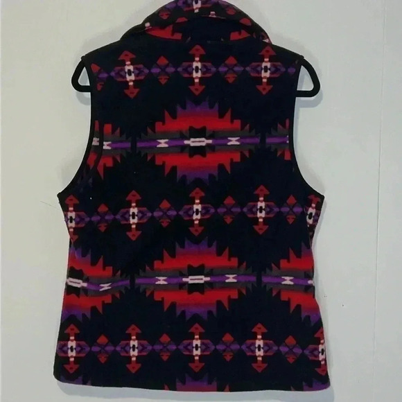 Chaps Sport Ralph Lauren Fleece Aztec Print Vest E7 - Picture 2 of 5